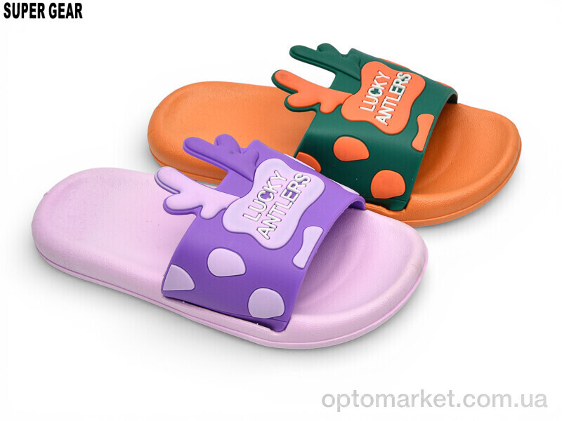 Купить Шльопанці дитячі 02-758 orange-lilac mix Super Gear мікс, фото 1