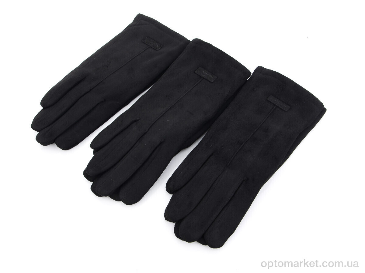 Купить Рукавички жіночі 02 замш махра RuBi чорний, фото 1