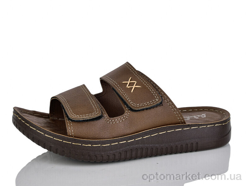 Купить Шльопанці чоловічі 020-3 ALC коричневий, фото 1