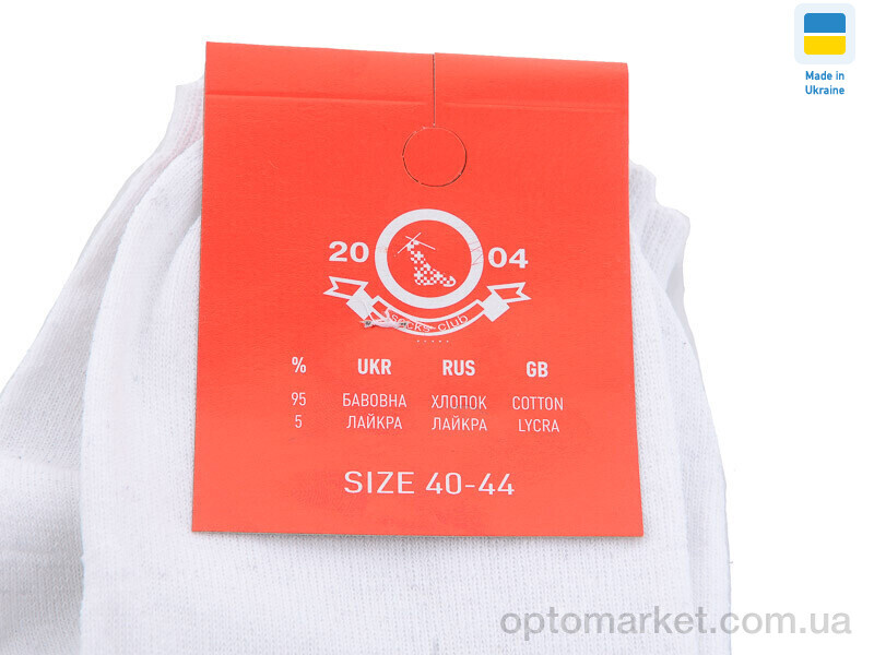 Купить Шкарпетки чоловічі 020 white Textile білий, фото 2