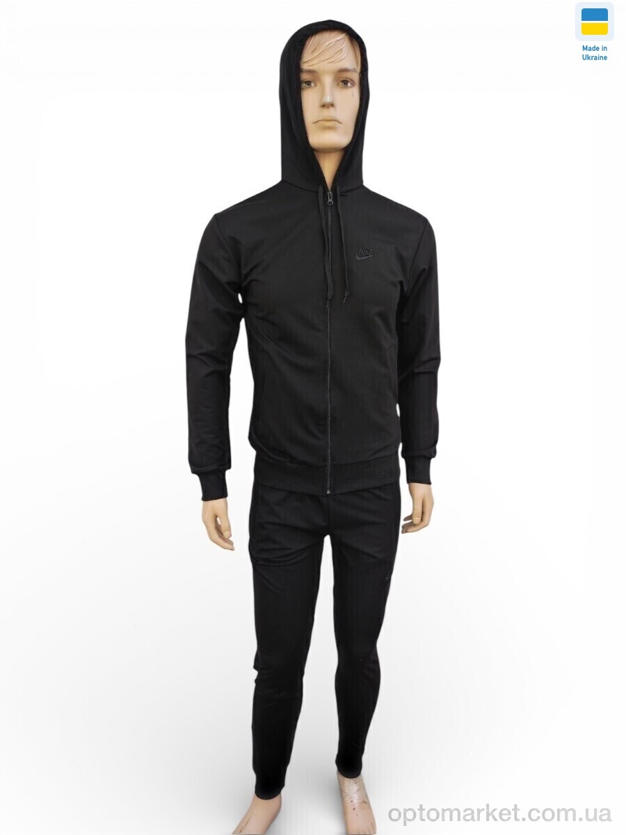 Купить Спортивний костюм чоловічі 021Ni чорний N.ke чорний, фото 2
