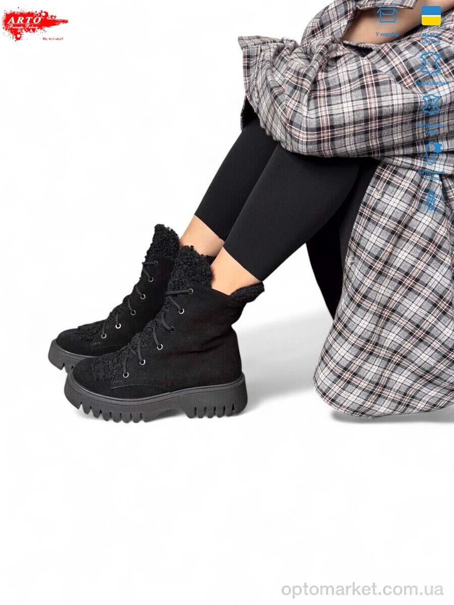 Купить Черевики жіночі 022 ч.з.хутро ARTO чорний, фото 1