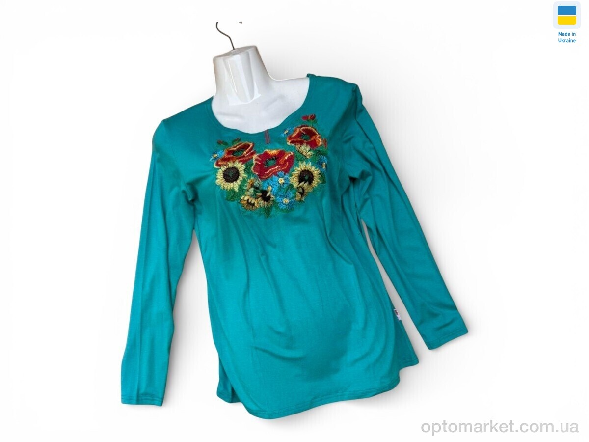 Купить Блуза жіночі 022 морська хвиля Sport style зелений, фото 1