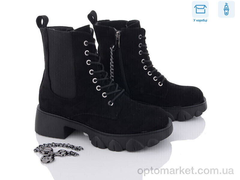 Купить Черевики жіночі 02320-1D Lilin shoes чорний, фото 1