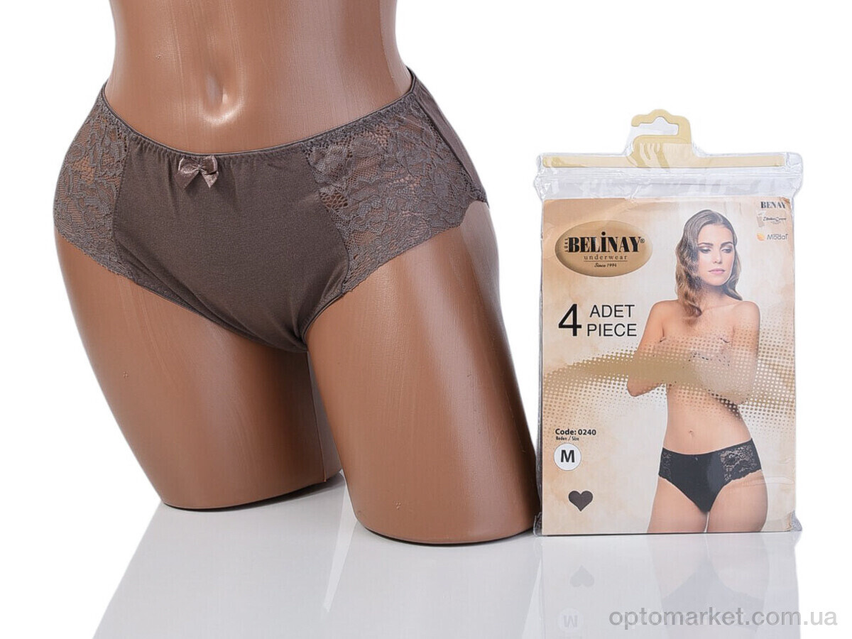 Купить Трусы жіночі 0240 brown Belinay коричневий, фото 5