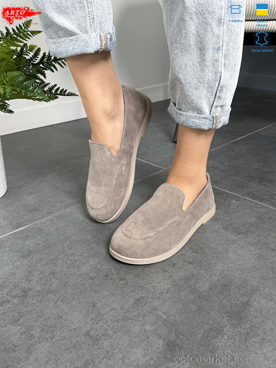 Купить Туфлі жіночі 025 кофе /замш ARTO бежевий, фото 3