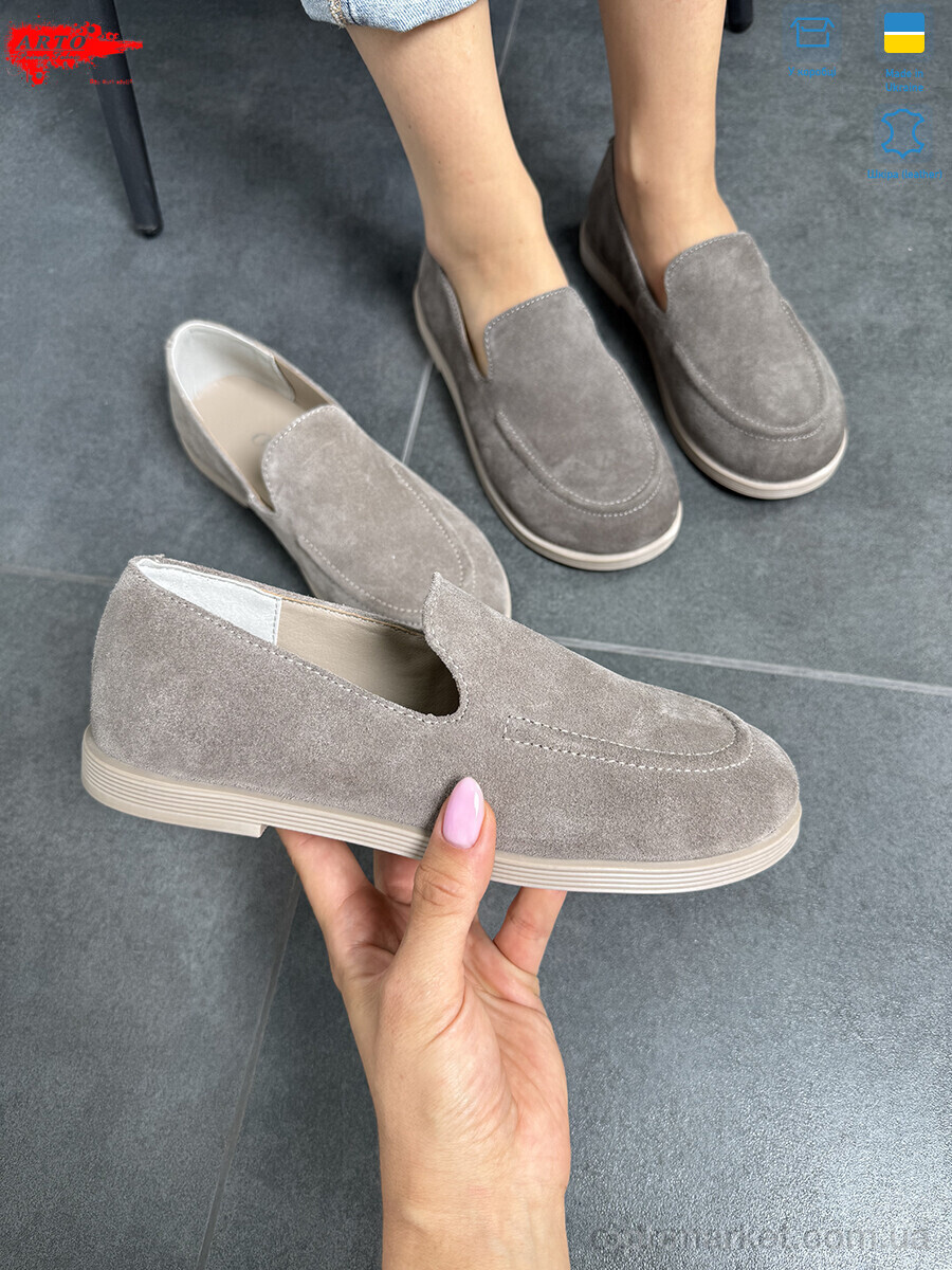 Купить Туфлі жіночі 025 кофе /замш ARTO бежевий, фото 5