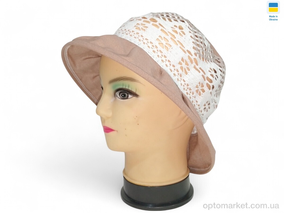 Купить Капелюх жіночі 0261 шоколад Mabi білий, фото 1
