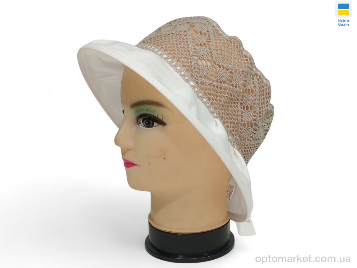 Купить Капелюх жіночі 0262 білий Mabi коричневий, фото 1