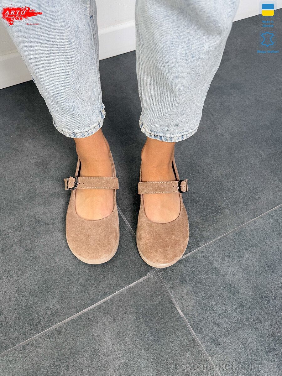 Купить Туфлі жіночі 027 візон з. ARTO бежевий, фото 3