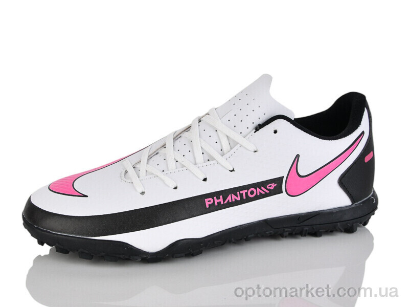 Купить Футбольне взуття чоловічі 0292 білий-малина N.ke білий, фото 2