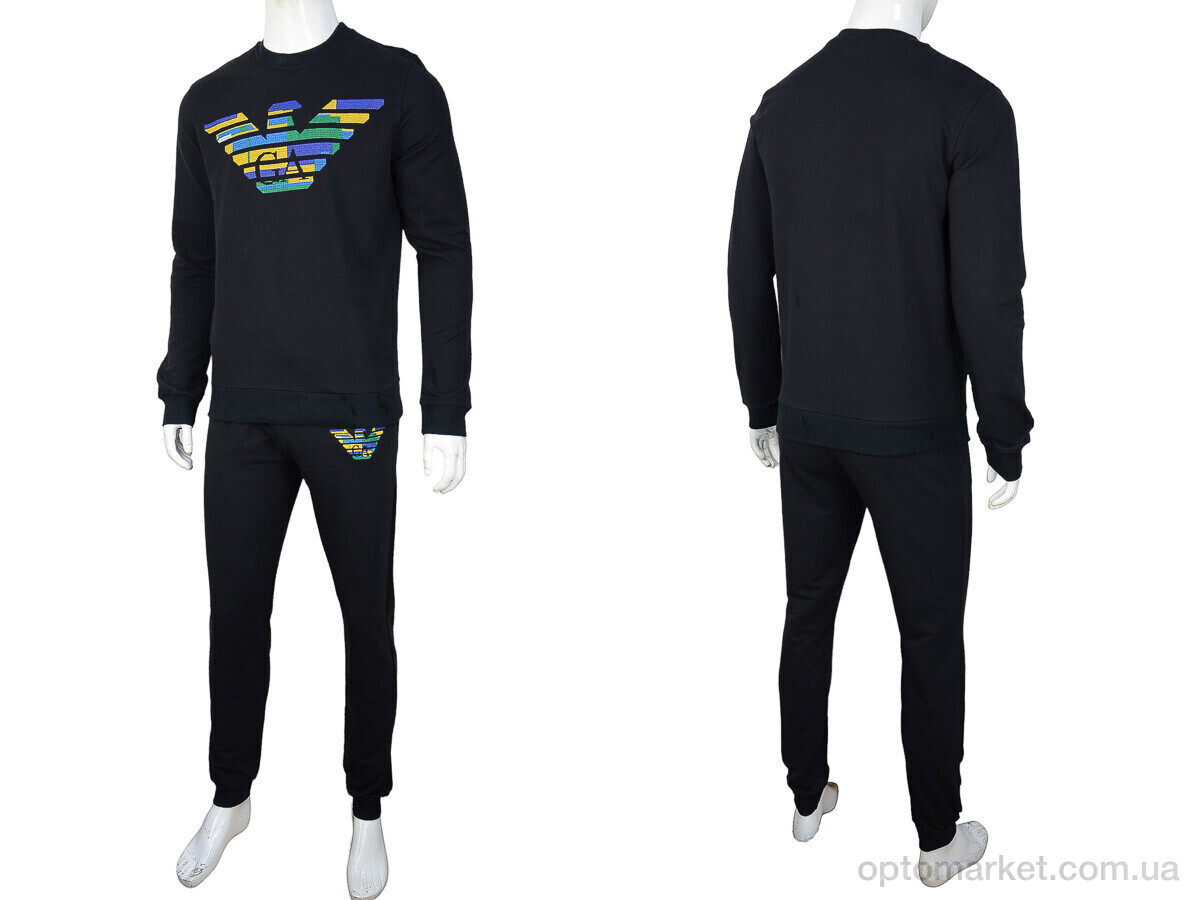 Купить Спортивний костюм чоловічі 02929 black G.orgio Armani чорний, фото 4