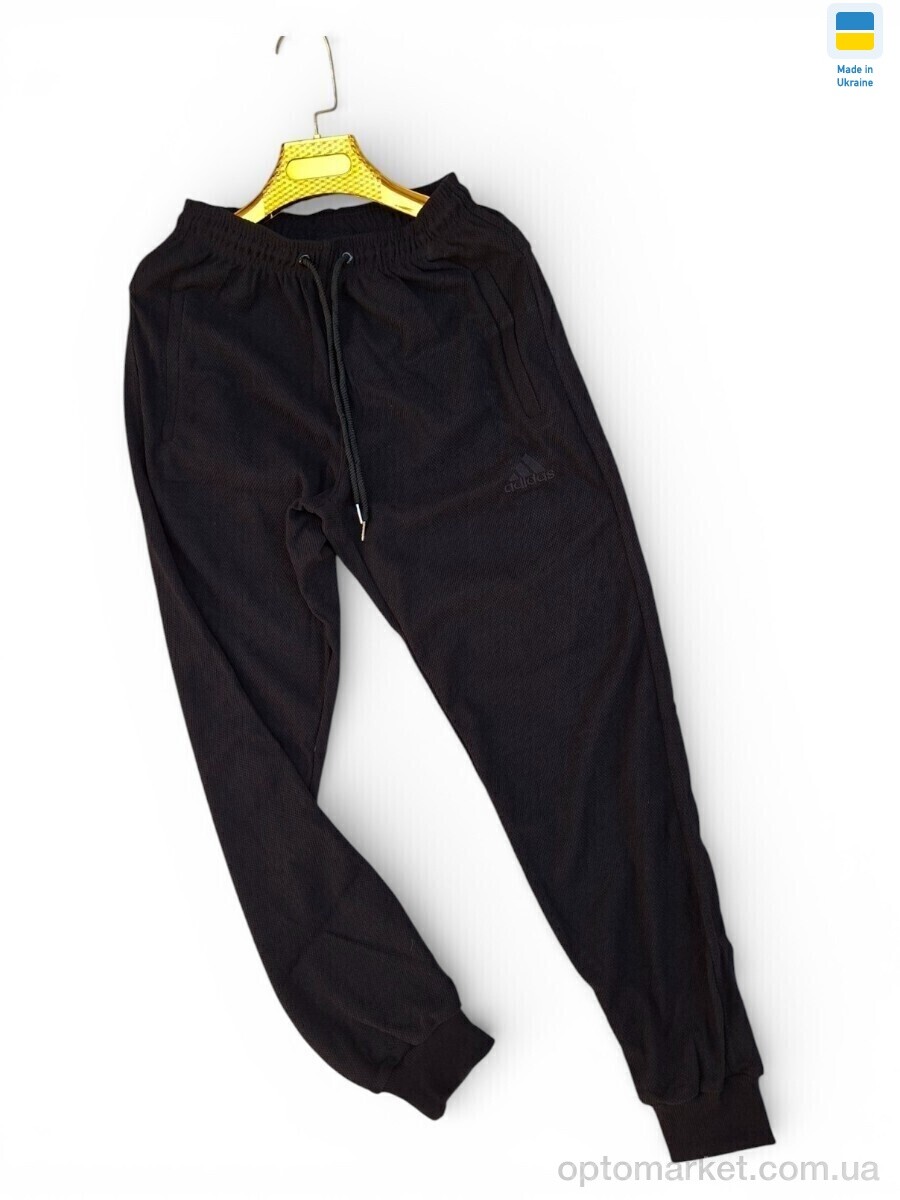 Купить Спортивні штаны чоловічі 02Ad чорний дубль A.idas чорний, фото 2