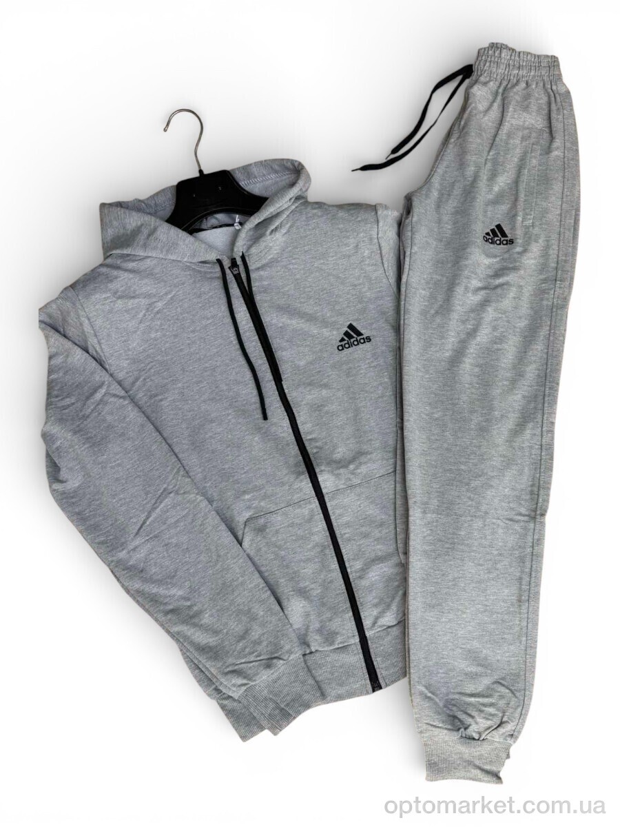 Купить Спортивний костюм чоловічі 02Ad св.сірий A.idas сірий, фото 2