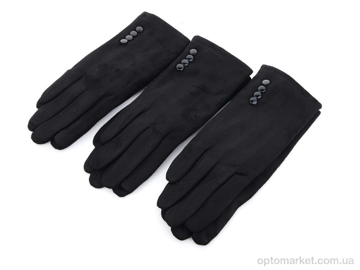 Купить Рукавички жіночі 03 замш махра RuBi чорний, фото 1