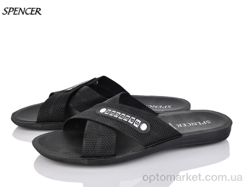 Купить Шльопанці чоловічі 0301 чорний Spencer чорний, фото 1