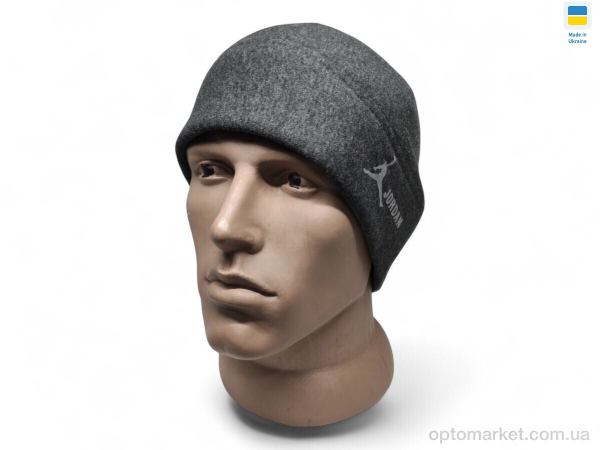 Купить Шапка чоловічі 0396 сірий J.rdan сірий, фото 2