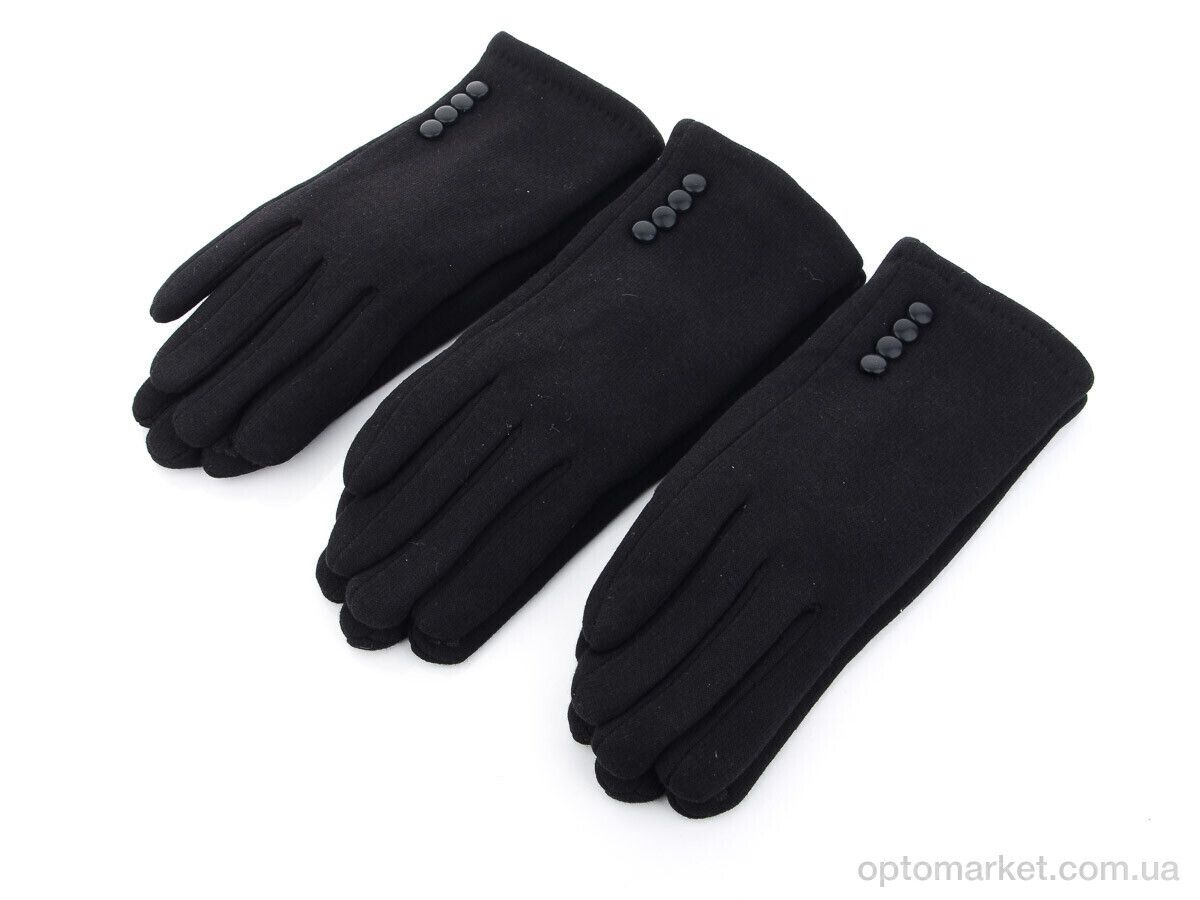 Купить Рукавички жіночі 04 трикотаж махра RuBi чорний, фото 1