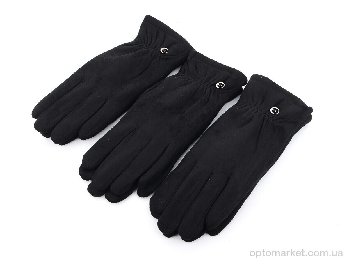 Купить Рукавички жіночі 04  замш махра RuBi чорний, фото 1