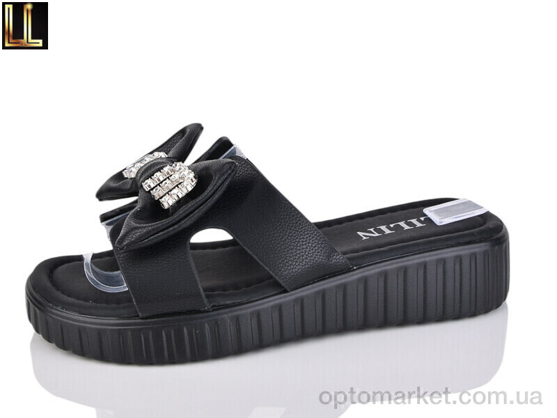 Купить Шльопанці жіночі 045-1 Lilin чорний, фото 1