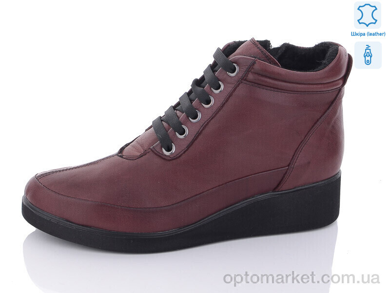 Купить Черевики жіночі 047-480(04) Sherlock Soon бордовий, фото 1