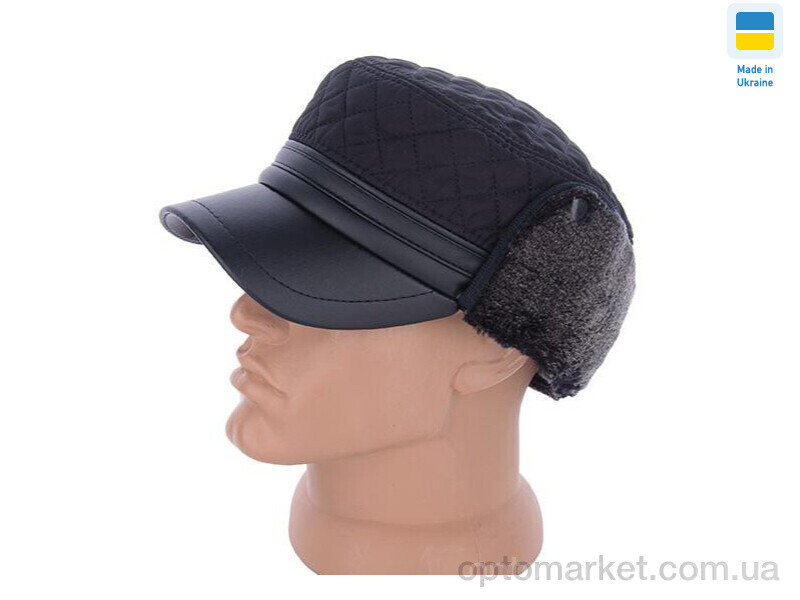 Купить Кепка чоловічі 0496 німка зимова вуха хутро чорний Mabi чорний, фото 1