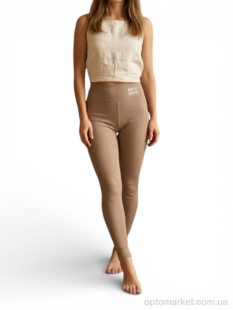Купить Лосини жіночі 05 беж M.u Miu бежевий, фото 2