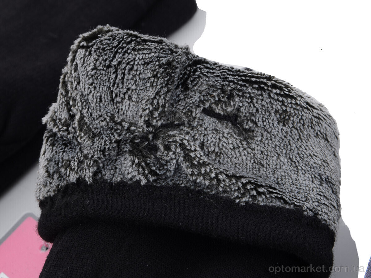 Купить Рукавички жіночі 05 трикотаж махра RuBi чорний, фото 3