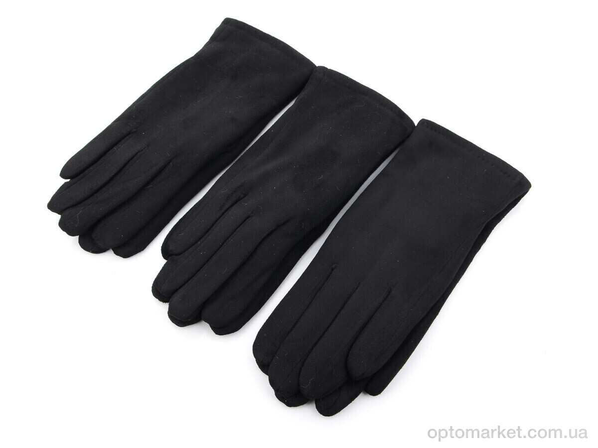 Купить Рукавички жіночі 05 замш махра RuBi чорний, фото 1