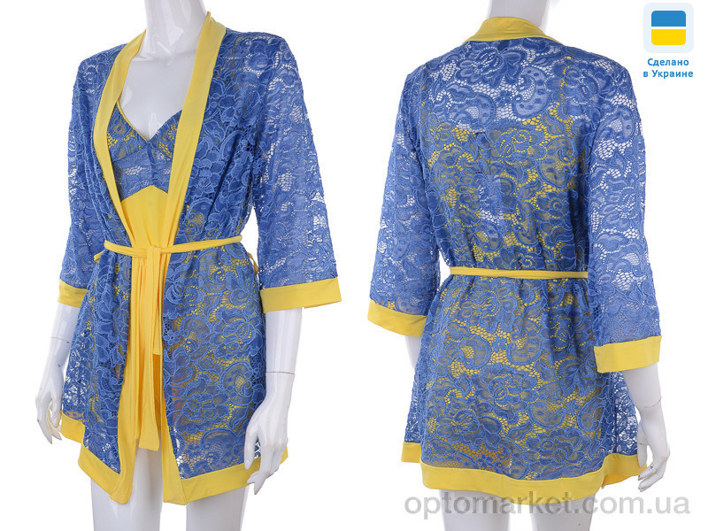 Купить Нічна сорочка жіночі 0511 yellow-d.blue Nadia & Natali синій, фото 3