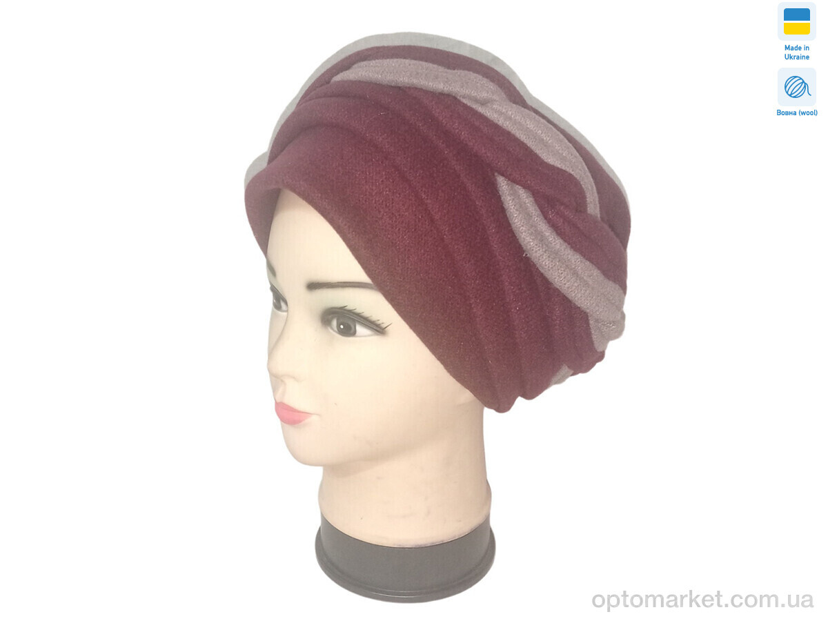 Купить Чалма жіночі 0534 чалма Олена бордо-беж Mabi бордовий, фото 1