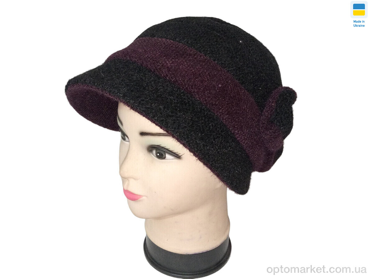 Купить Капелюх жіночі 0548 чорно-бордовий Mabi чорний, фото 1