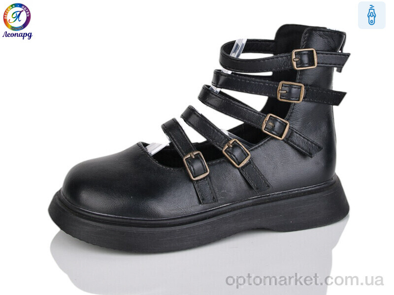 Купить Туфлі дитячі 06-1 Леопард чорний, фото 1