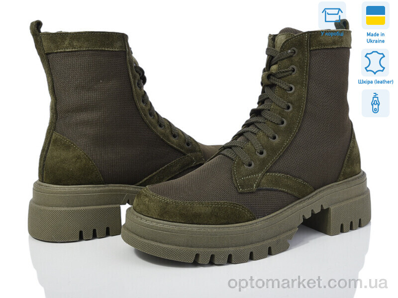 Купить Черевики жіночі 06 khaki Royal-shoes зелений, фото 1
