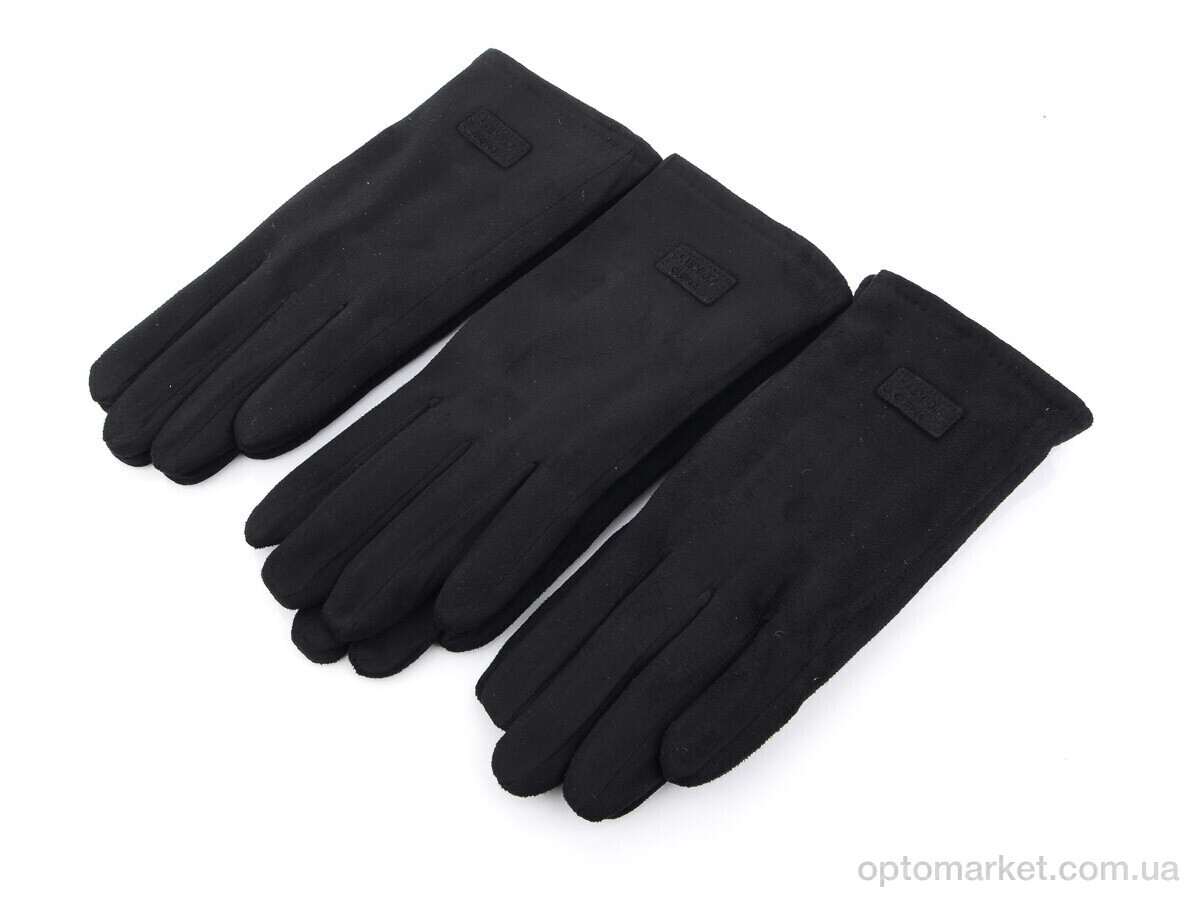 Купить Рукавички жіночі 06 замш махра RuBi чорний, фото 1