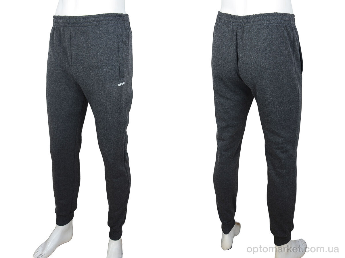 Купить Спортивні штаны чоловічі 06991 grey, флис Obuvok сірий, фото 3