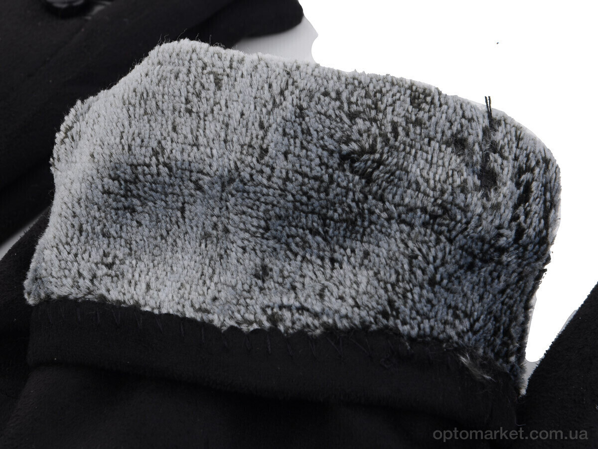 Купить Рукавички жіночі 07 замш махра RuBi чорний, фото 2