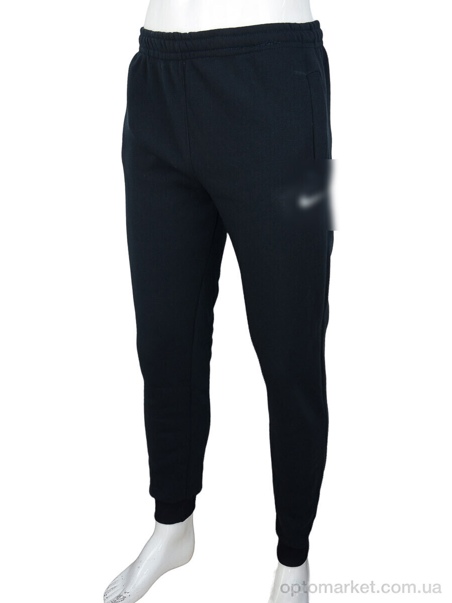 Купить Спортивні штаны чоловічі 07175-2 blue, флис N.ke чорний, фото 1
