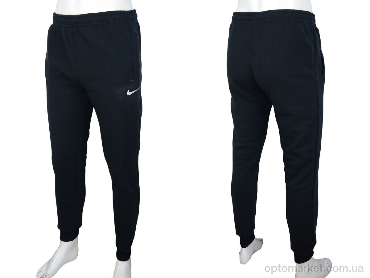 Купить Спортивні штаны чоловічі 07175-2 blue, флис N.ke чорний, фото 4