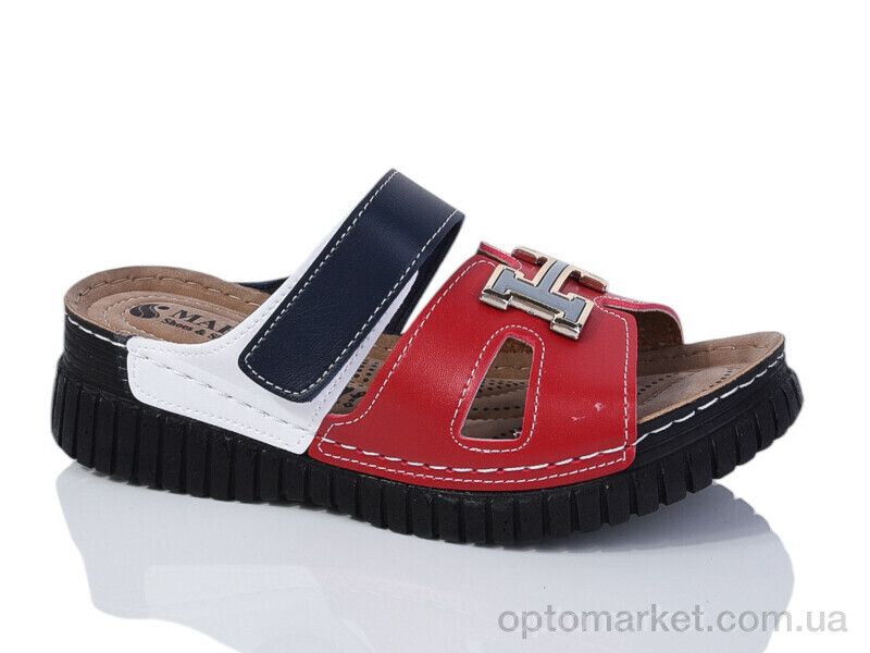 Купить Шльопанці жіночі 08-01 червоний-сииній Mahli червоний, фото 1