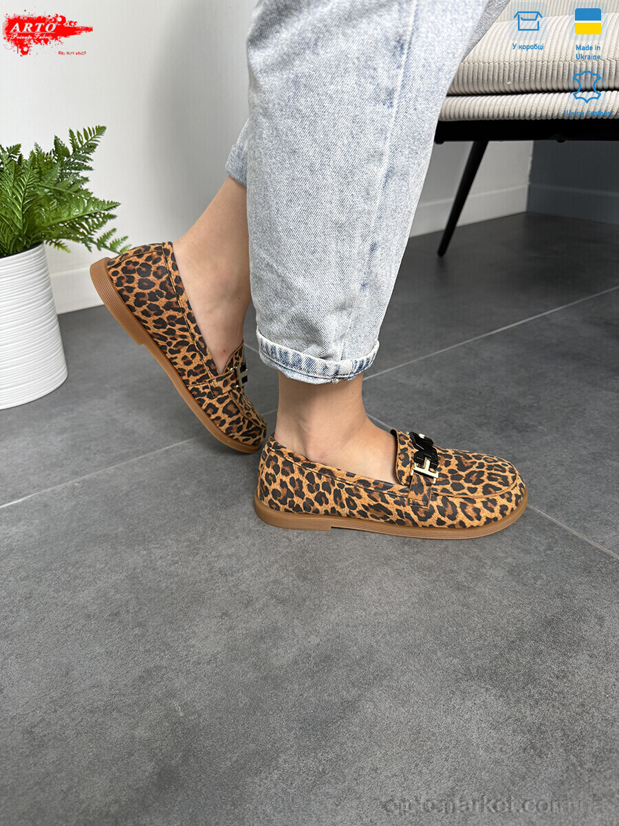 Купить Туфлі жіночі 080 леопард к. ARTO коричневий, фото 4