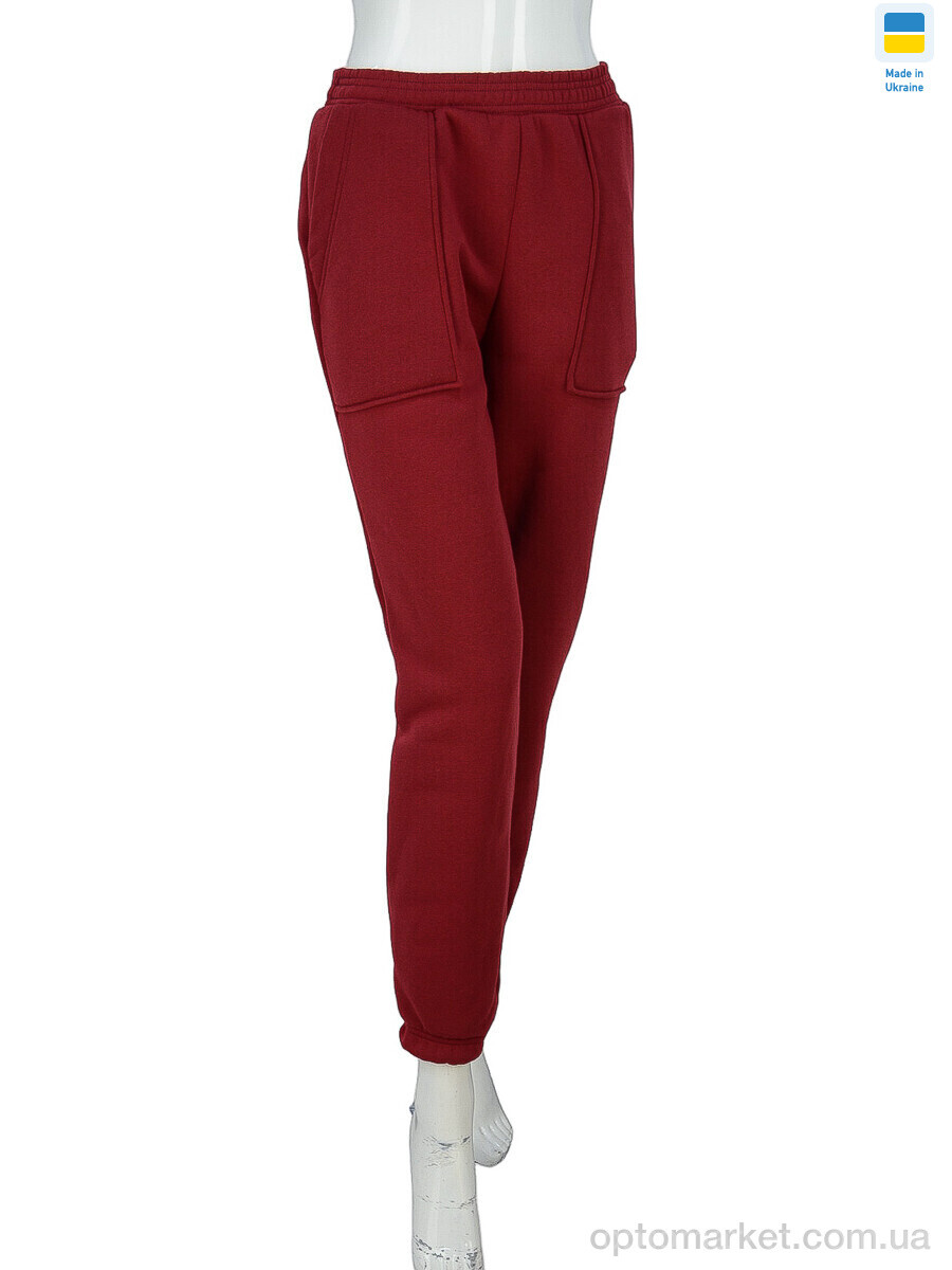 Купить Спортивні штаны жіночі 08113 бордовий, флис Obuvok бордовий, фото 1