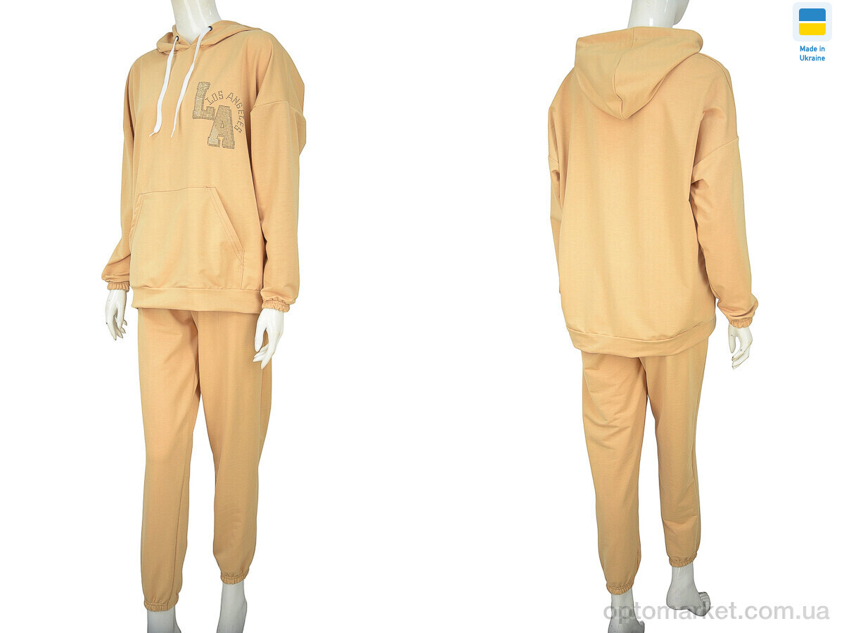 Купить Спортивний костюм жіночі 08134-1 бежевий L.s Angeles бежевий, фото 4