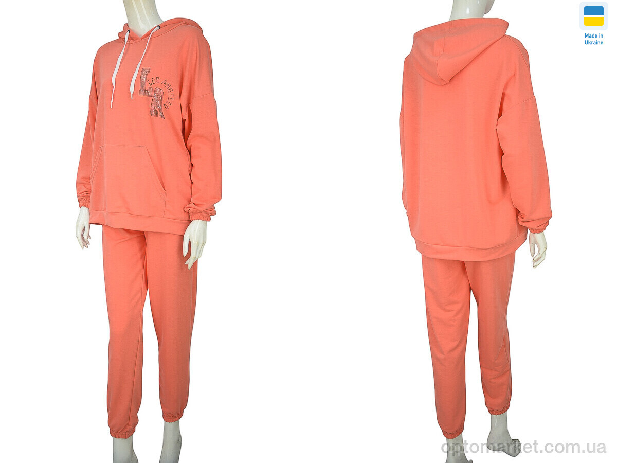 Купить Спортивний костюм жіночі 08140-1 кораловий L.s Angeles помаранчевий, фото 4