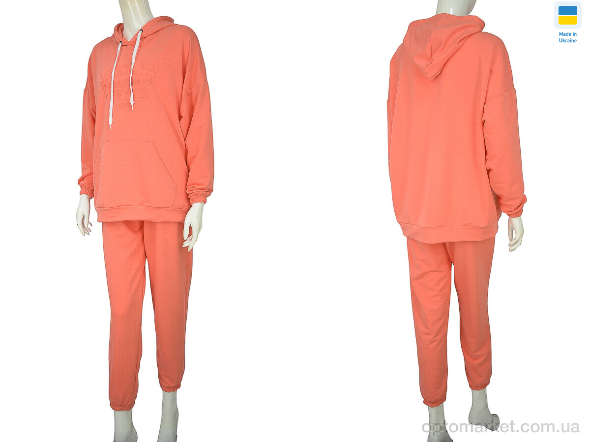 Купить Спортивний костюм жіночі 08140-2 корал Obuvok помаранчевий, фото 3