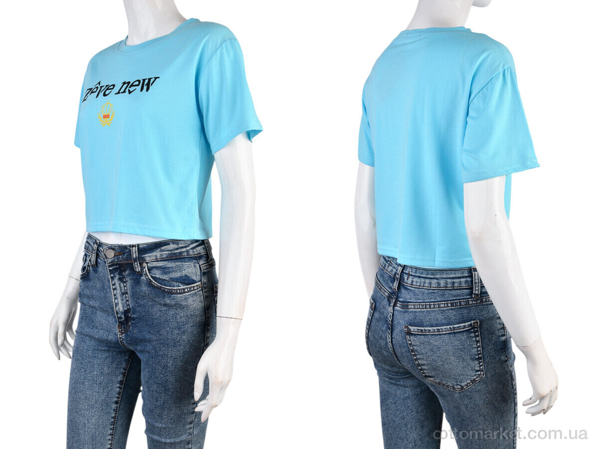 Купить Футболка жіночі 08789-18-2 l.blue Geen блакитний, фото 3