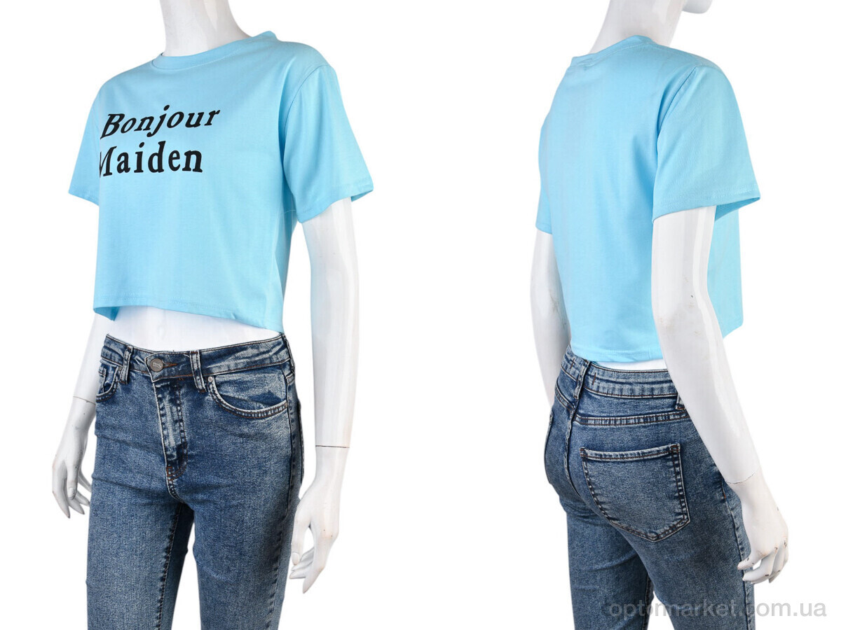 Купить Футболка жіночі 08789-18 l.blue Geen блакитний, фото 3