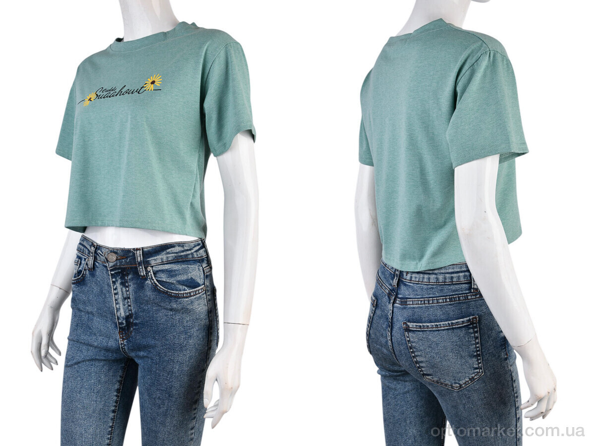 Купить Футболка жіночі 08789-19-1 green Geen зелений, фото 3