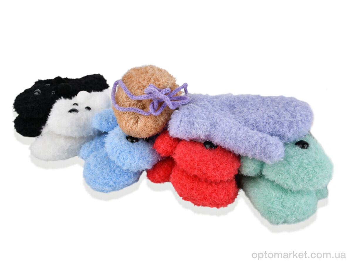 Купить Рукавиці дитячі 0903 (тедді) mix Корона мікс, фото 2