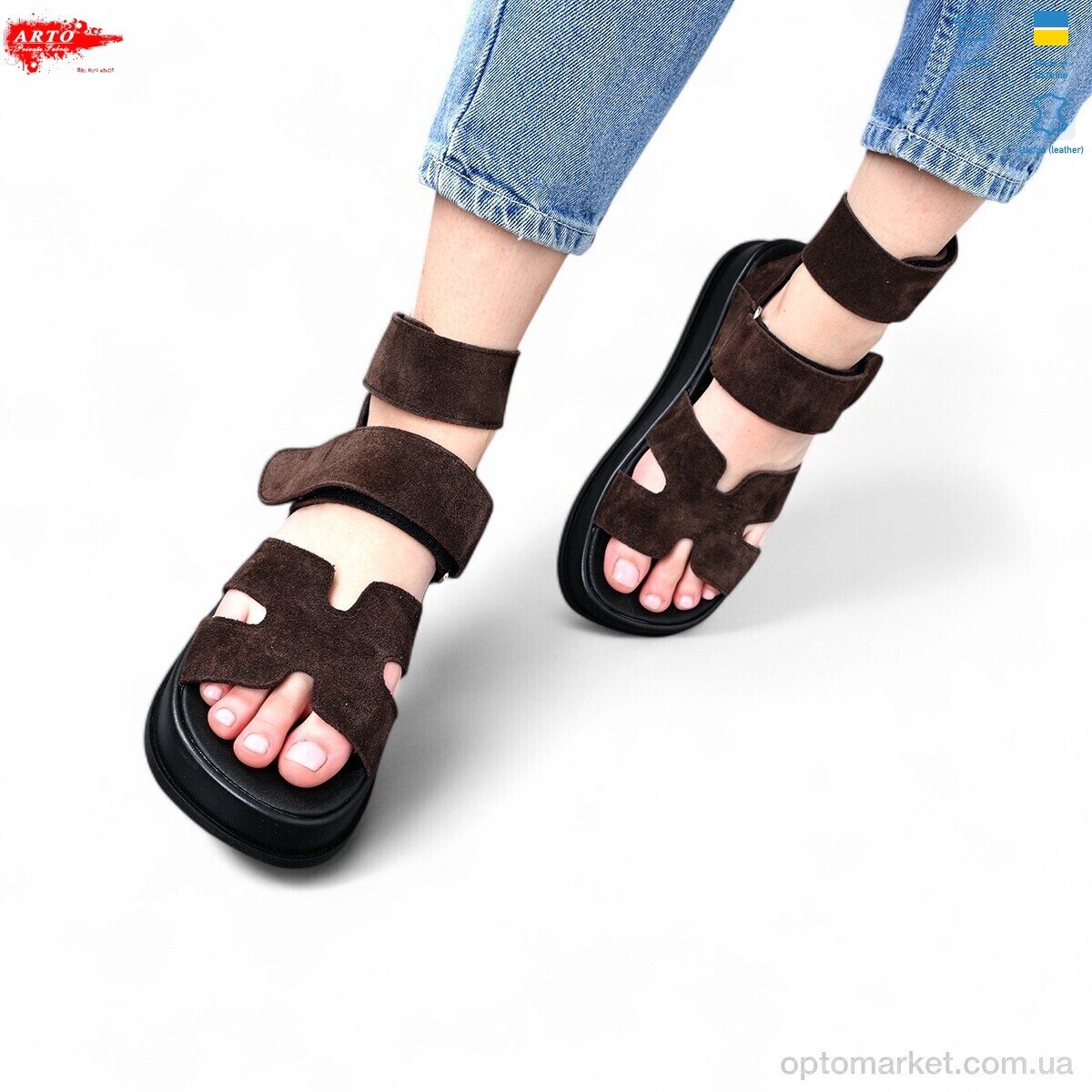 Купить Босоніжки жіночі 097 корич. з. ARTO коричневий, фото 1